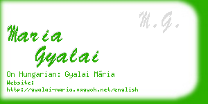 maria gyalai business card