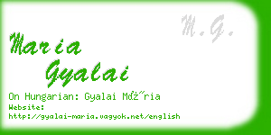 maria gyalai business card